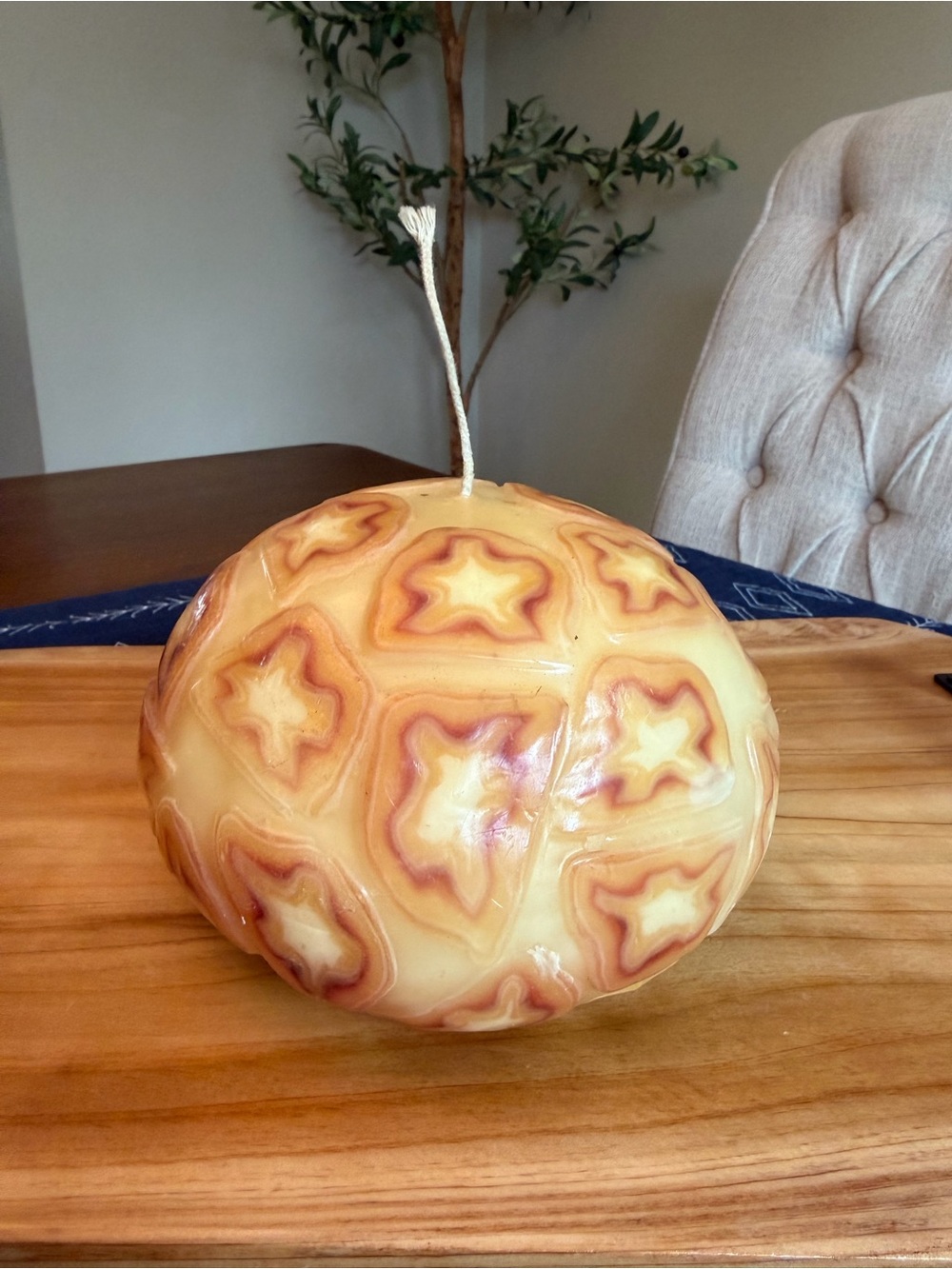 Vintage 1973 Lovelight Candles
Star Pattern Sphere Candle